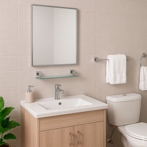 Porta Shampoo Quadrato Chrome - Levo