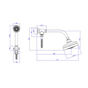 Kit Chueviro Ducha Manial Acqua Plus Dark Antracite C/ Desv Flex Pvc - Deca