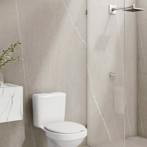 Chuveiro Quadradro  Com Tubo De Parede Luxo 20cm - Deca