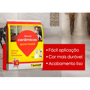 Rejunte Ceramicas (flexivel) Branco 1kg - Quartzolit