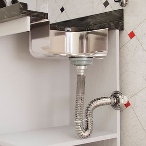 Sifao Tubo Extensivo Cromado C/ Canopla 70cm - Blukit
