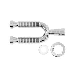 Sifao Tubo Extensivo Duplo Cromado C/ Canopla 70cm - Blukit