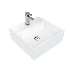 Cuba Atenas Branco Kit Com Valvula E Torneira 48,0x38,0x13,0mm - Levo