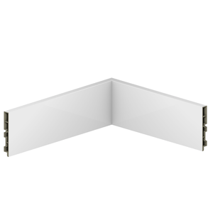 Rodape Smart Branco R10 Liso 105x15mm 2.4m - Ecovale