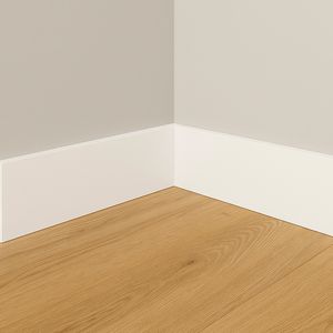 Rodape Smart Branco R10 Liso 105x15mm 2.4m - Ecovale