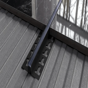 Junta De Dilatacao Preto P/ Ceramica Em Pvc Tec192 10mm- 2,70m - Tecnoperfil