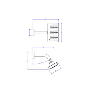 Chuveiro Deca Flex Cromado Retangular De Parede 15cm - Deca