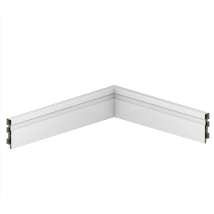 Rodape Smart Branco R9 Frisado 70x15mm 2.4m - Ecovale