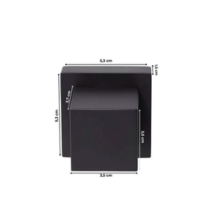 Acabamento Registro Quadrato Black Prime 3/4 (base Docol - Levo