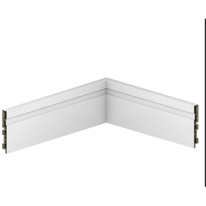 Rodapé Smart Branco R3 Frisado 105x15mm 2.4m - Ecovale