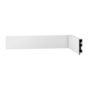 Rodapé Moderna Branco R2 Liso Laca 70x15mm 2.4m - Ecovale