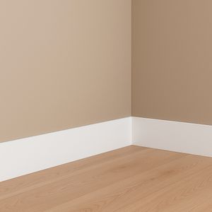 Rodapé Moderna Branco R10 Liso Laca 105x15mm 2.4m - Ecovale