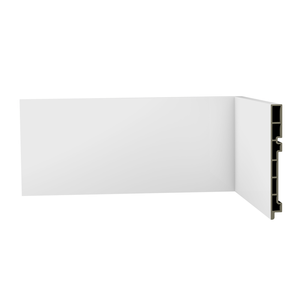 Rodape Moderna Branco R5 Liso Laca 150x18mm 2.4m - Ecovale