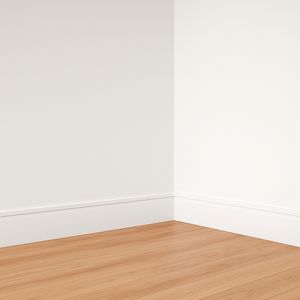 Rodape Moderna Branco R5 Liso Laca 150x18mm 2.4m - Ecovale