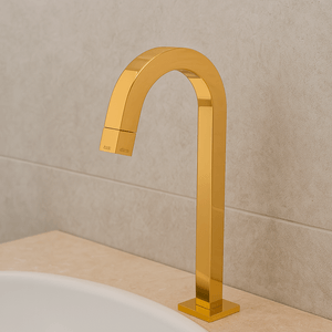 Torneira Para Lavatório De Mesa Tube Bica  Alta Gold - Deca