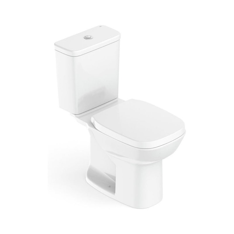 kit completo debba square bacia com caixa acoplada  acessorios de instalacao  assento soft close  roca loucas