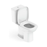 kit completo debba square bacia com caixa acoplada  acessorios de instalacao  assento soft close  roca loucas