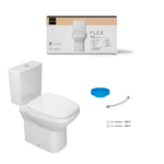 kit bacia caixa acoplada 36 ltscompl instalacaoassento plastico flex branco slow close  deca