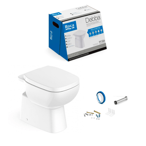 Kit Bacia Convencional  Debba Branco Assento Pp + Instalação - Roca Louças
