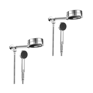 Kit 2 Chuveiros Technoshower Com Desviador Cromado - Docol