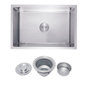 Cuba Quadrato Chrome Inox Cozinha C/ Valvula 68x45x20 - Levo