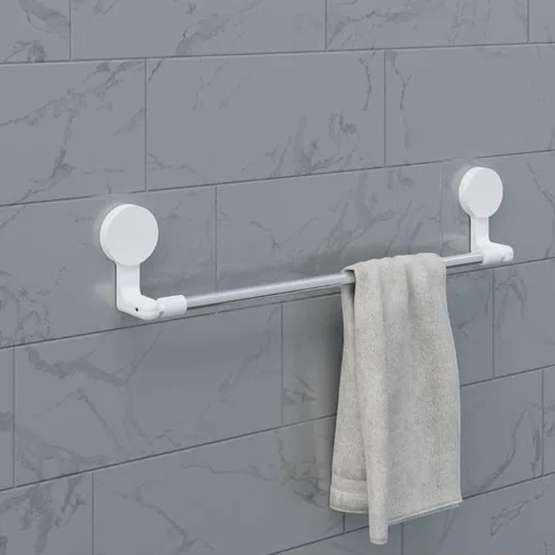 porta toalha com adesivo  branco 585 x 54 x 118 cm  astra