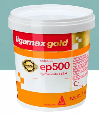 rejunte ligamax epoxi ep 500 verde agua balde 1kg  sika